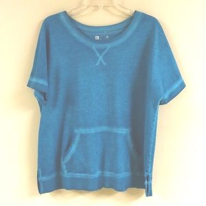 XERSION Turquoise Blue Loose Fit Top — XL
